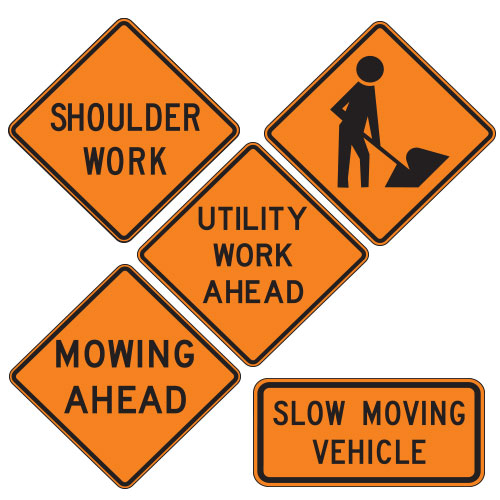 <strong>W21 Series</strong> Warning Signs & Plaques for Temporary Traffic Control