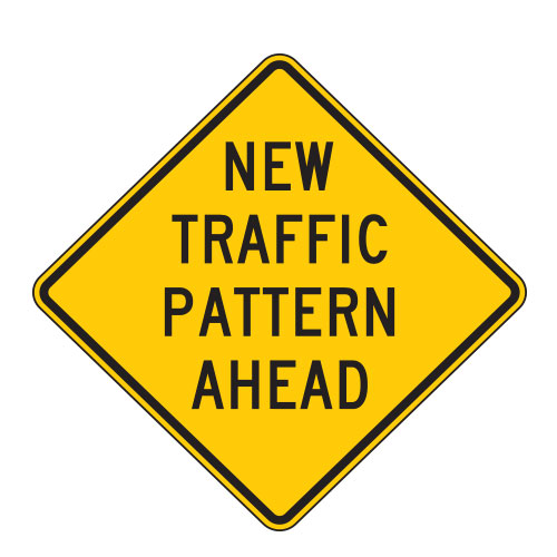 <strong>W23 Series</strong> New Traffic Pattern Warning Signs
