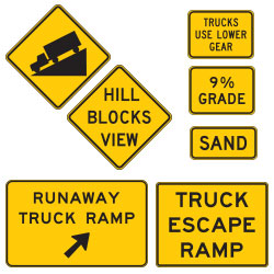<strong>W7 Series</strong> Truck and Hill Warning Signs