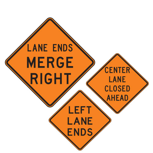 <strong>W9 Series</strong> Warning Signs for Temporary Traffic Control