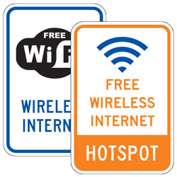 Parking Lot: Wi-Fi Compatible Signs