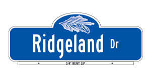 Ridgeland Bent Lip Sign