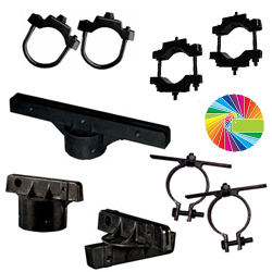Semi-Gloss Powder Painted Round Post Brackets