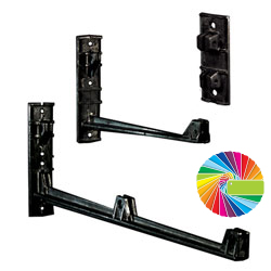 Semi-Gloss Powder Painted Wing Brackets for Signal & Utility Poles, Round & Smooth Square Posts