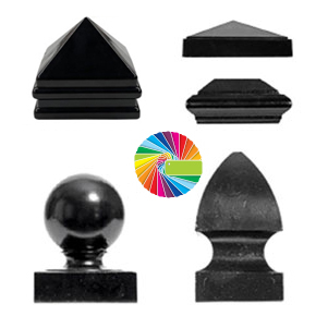 Powder Painted Caps & Finials for 3 and 4 Square Posts