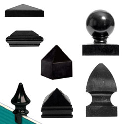 Semi-Gloss Powder Painted Caps and Finials for Square Posts