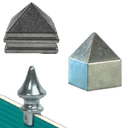 Silver Caps and Finials for Square Posts