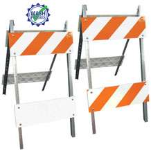 Type I and II Combocade Barricades (Steel Legs & Plastic Boards)