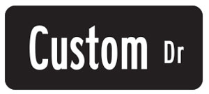 White on Black Sign