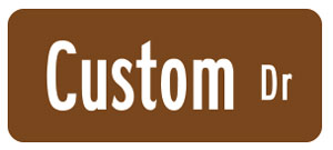 White on Brown Sign