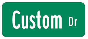 MUTCD compliant White on Green Street Name Sign for Sign Posts