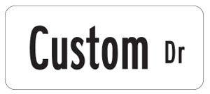Black on White Sign
