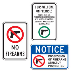 Special Legend: Firearms Signs