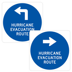 Special Legend: Hurricane Evacuation Route Signs