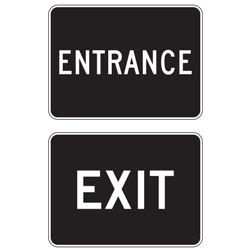 Oxford Series Parking Lot: Exit & Entrance Signs