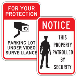 Parking Lot: Security & Surveillance Signs