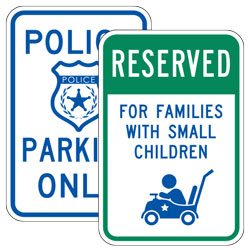 Parking Lot: Designated Parking Signs
