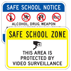 School Special Legend: Safe Zone and Assembly Signs