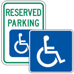 Parking Lot: Handicap/Disabled Parking Signs