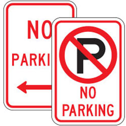 Parking Lot: Standard No Parking Signs