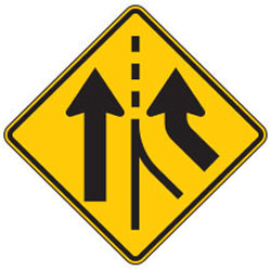 Warning: Lane Warning and Passing Signs