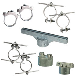 Silver Sign Brackets for Round Posts