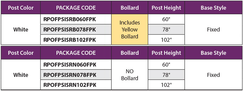 StaRite Flexible Sign Posts with Coupler and Fixed Black Base