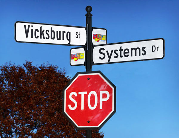 Vicksburg Ornamental Post and Street Name Sign System