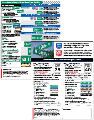 Street Name Sign Checklist