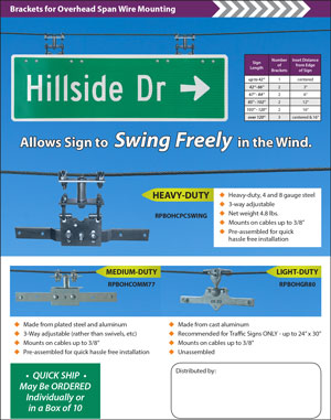 Brackets for Overhead Span Wire Mounting