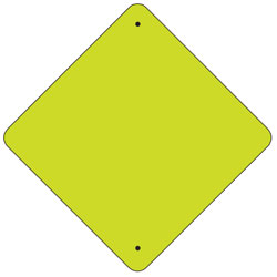 Warning FYG Reflective Sheeted .080 Aluminum Sign Blanks