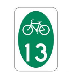 (Bicycle Symbol) Bike Route Plaque for Bicycle Facilities
