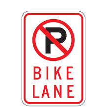 No Parking Symbol | Bike Lane Sign