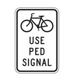 Bike Use Pedestrian Signal Sign for Bicycle Facilities