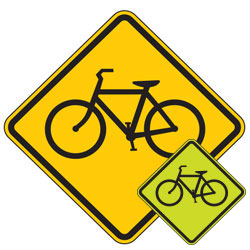 Bicycle (Symbol) Warning Signs for Bicycle Facilities