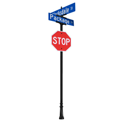 Clarksdale | Standard Mount | 4 Way Intersection with 36" Blades & Stop Sign Package