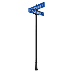 Clarksdale | Special Mount | 4 Way Intersection with 36" Street Name Blades Package