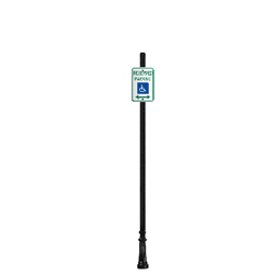 Clarksdale | Standard Mount | Post System with Parking Sign Package