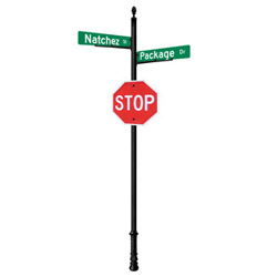 Natchez | Special Mount | 4 Way Intersection with 30" Blades & Stop Sign Package