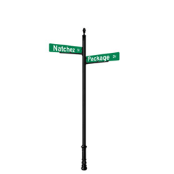 Natchez | Special Mount | 4 Way Intersection with 30" Street Name Blades Package