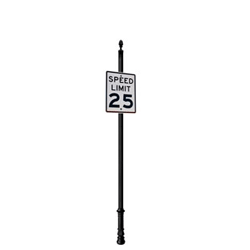 Natchez | Standard Mount | Post System with Speed Limit or Guidance Sign Package