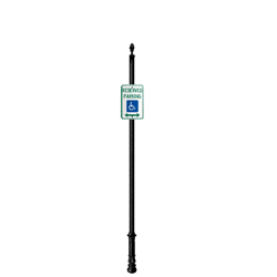 Natchez | Special Mount | Post System with Parking Sign Package