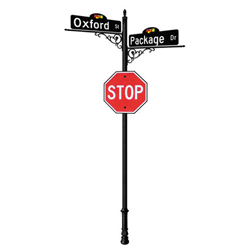 Oxford | Special Mount | 4 Way Intersection with 36 Blades & Stop Sign Package