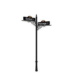 Oxford | Standard Mount | 4 Way Intersection with 30" Street Name Blades Package