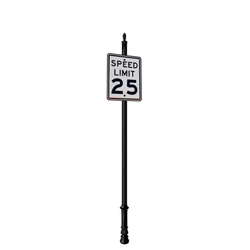 Oxford | Standard Mount | Post System with Speed Limit or Guidance Sign Package