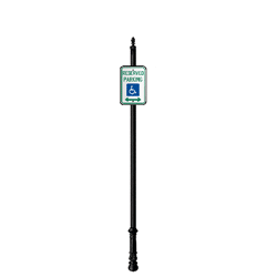 Oxford | Special Mount | Post System with Parking Sign Package