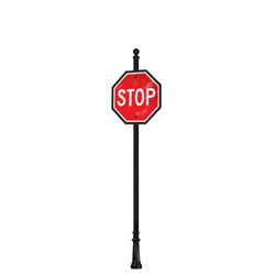 Vicksburg | Standard Mount | Post System with Stop Sign Package