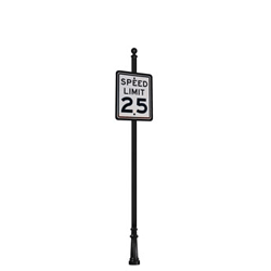 Vicksburg | Standard Mount | Post System with Speed Limit or Guidance Sign Package