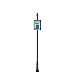 Vicksburg | Standard Mount | Post System with Parking Sign Package