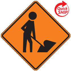 Men Working (Symbol) Warning Signs for Temporary Traffic Control